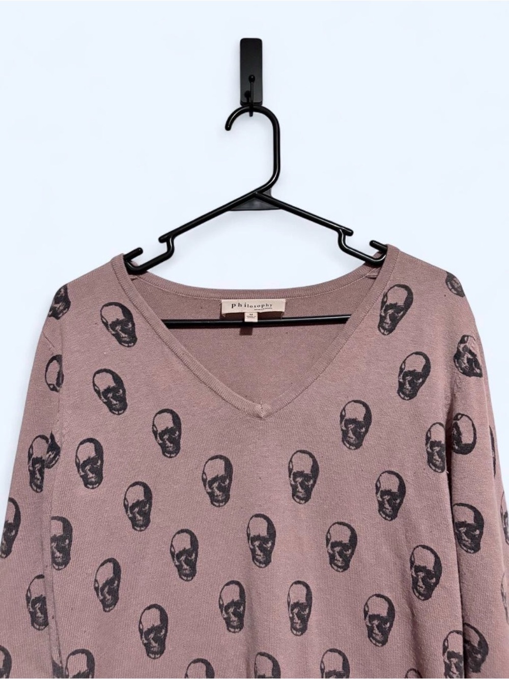 Philosophy Mauve Skull Print Sweater - Picture 2 of 5